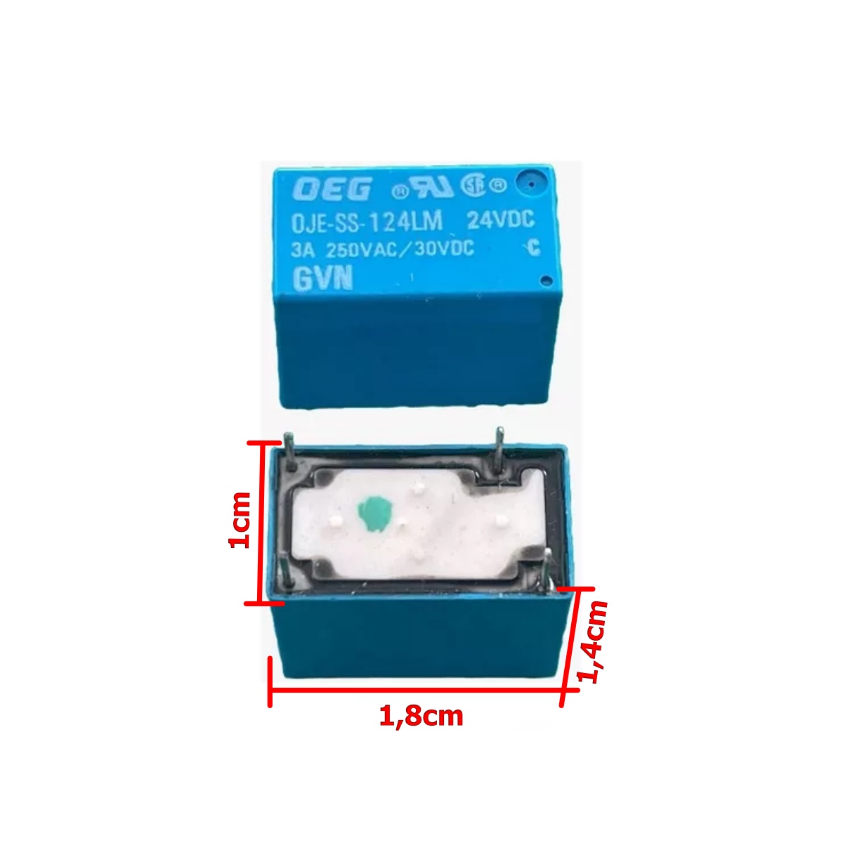 Rele 24V 3A 250V - 4 Terminais - Imagem 3