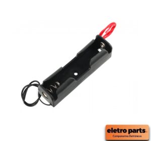 Suporte Para 1 Baterias 18650 - Case Com Rabicho
