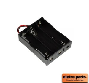 Suporte Para 3 Baterias 18650 - Case Com Rabicho