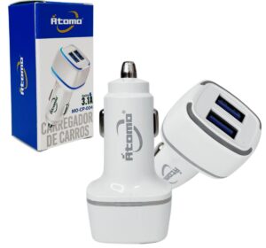 Carregador Veicular Duplo 3.1A Turbo - ATOMO