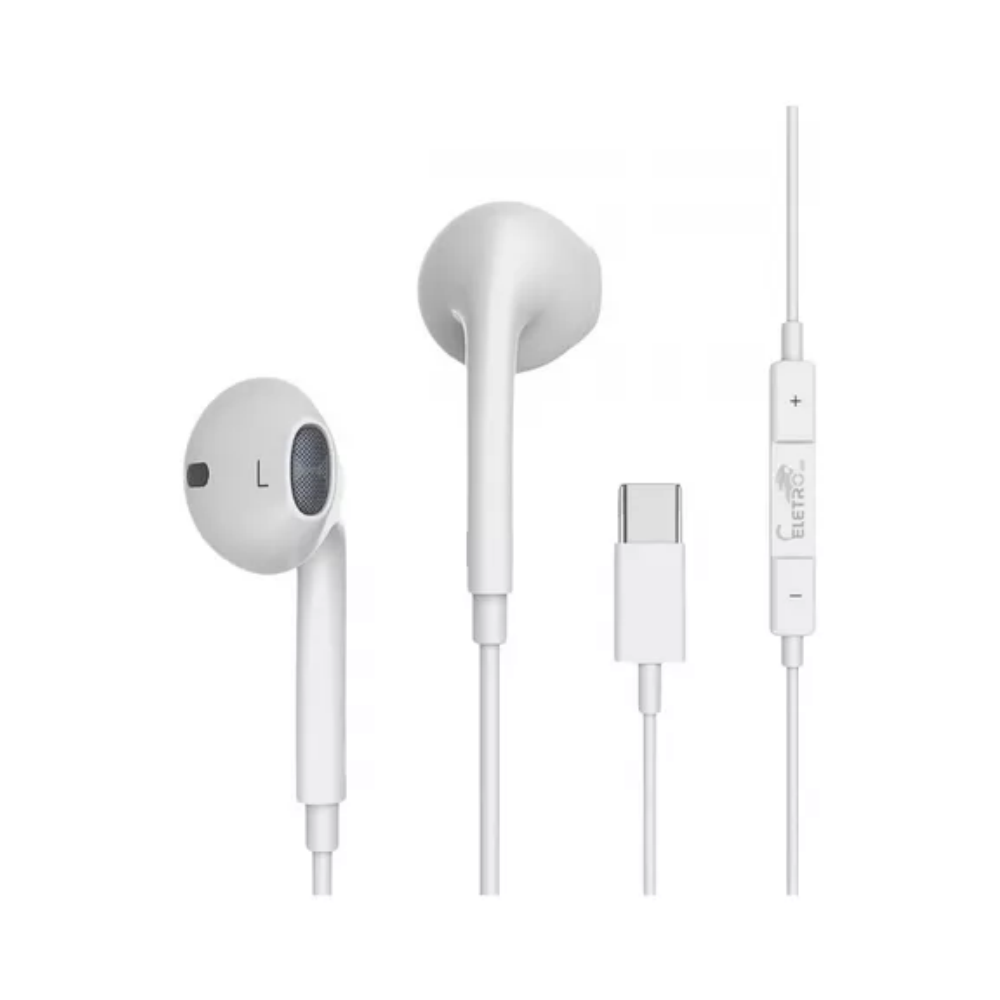 Fone de Ouvido Conector Tipo C - ELETROMEX - Imagem 2