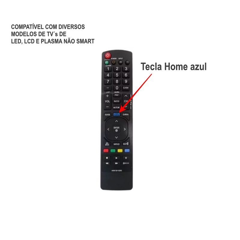 Controle LG Compatível para TVs LCD, LED e Plasma - AKB72915252 / AKB72915214 - Imagem 3