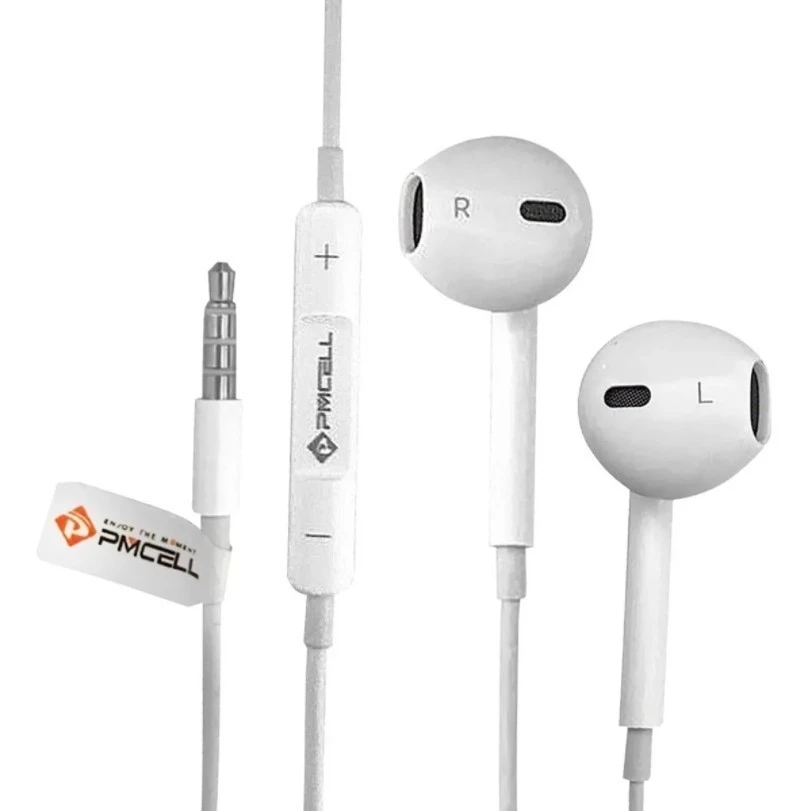Fone De Ouvido Branco com Microfone PMCELL FO-15 - Slim - Imagem 4