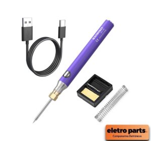 Ferro de Solda Elétrico Sem Fio Recarregável - Kit Completo