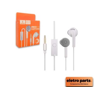 Fone de Ouvido LEHMOX LE-295 - Branco - Com Microfone