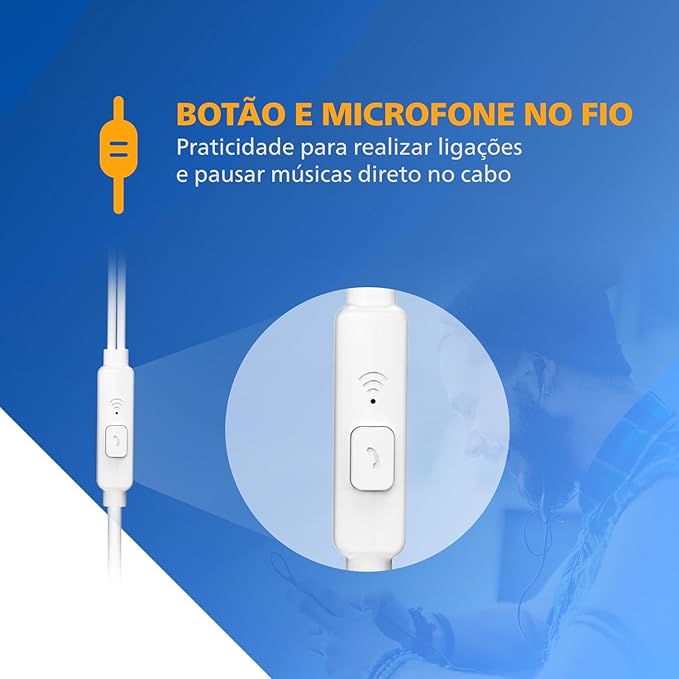 Fone de Ouvido Philips Earbud - Branco - Imagem 4