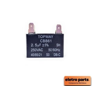 Capacitor Retangular 4 Terminais 2,5uF x 250V