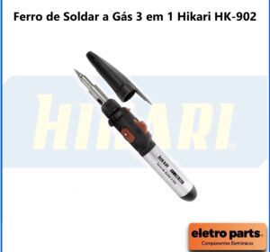 Ferro de Soldar a Gás 3 em 1 Hikari HK-902 – Maçarico e Soprador Térmico