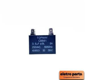 Capacitor Retangular 4 Terminais - 3,5uF x 250V