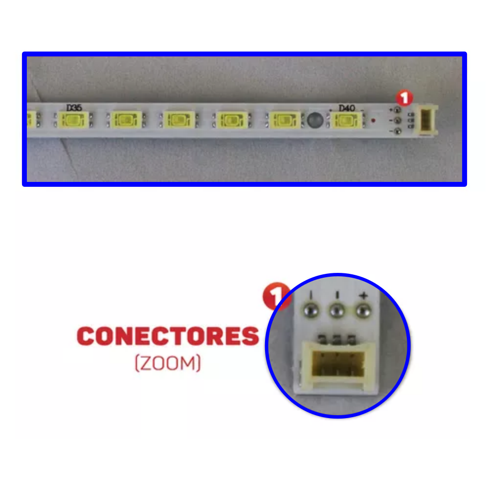 Barra AOC 32" LE32H158I / LE32W157 - 2 Barras 40 Led's 3V - Imagem 3