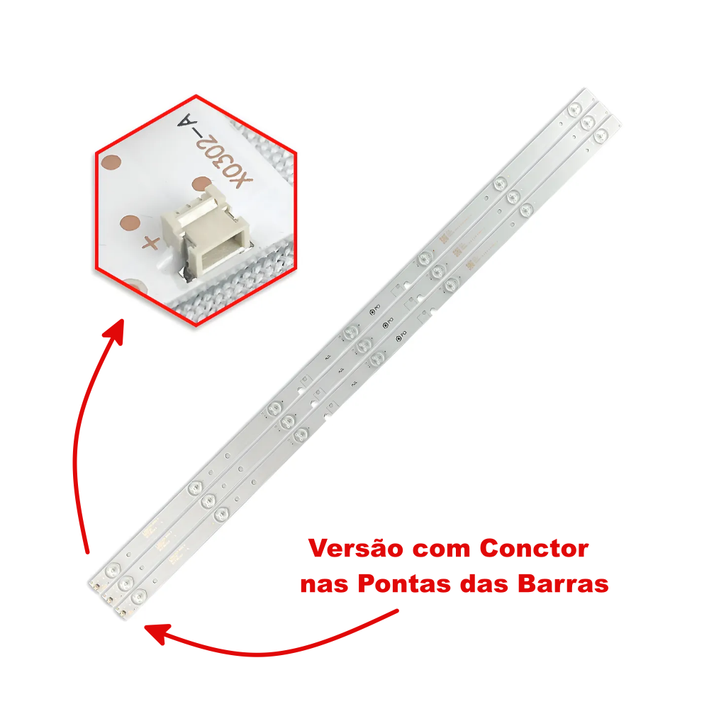 Barra Philco 39" PTV39G50S / 39G60S / 39G65 - 3 Barras 7 Led's