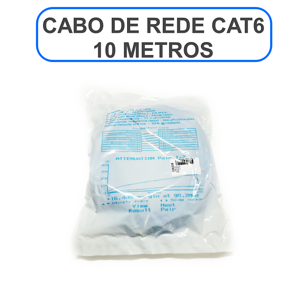 Cabo De Rede / Patch Cord CAT6 FTP - 10 Metros - Imagem 3