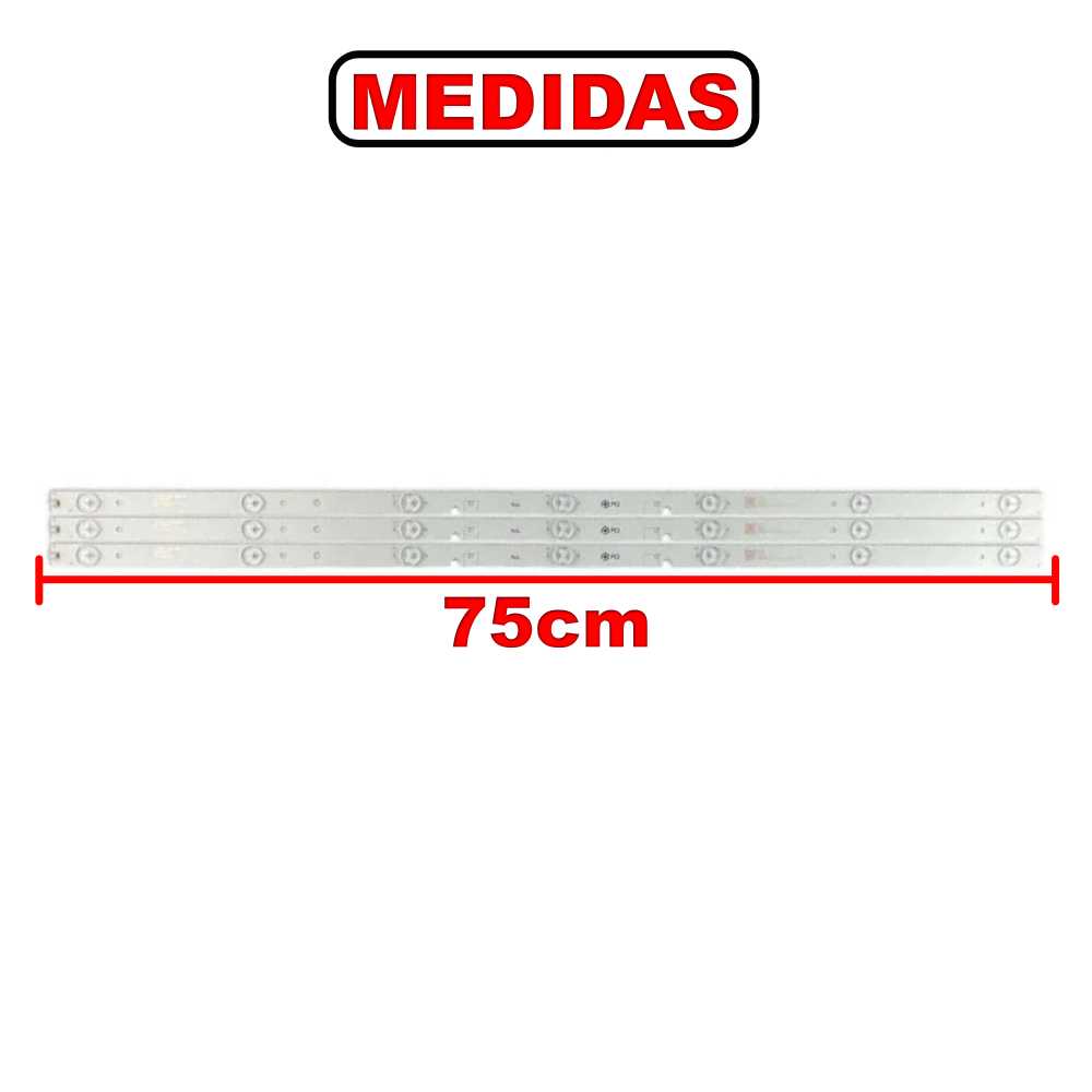 Barra Philco 39" PTV39G50S / 39G60S / 39G65 - 3 Barras 7 Led's - Imagem 3