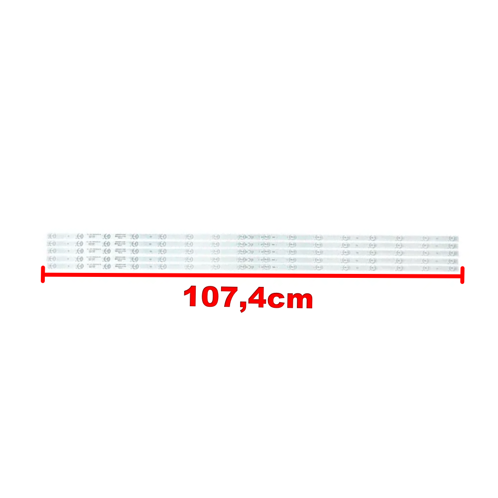 Barra De LED Philco 55" PH55A17DSGWA - Kit 5 Barras - 4 Com 13 e Uma Com 14 Led's - 3V / Versão Menor - Imagem 4