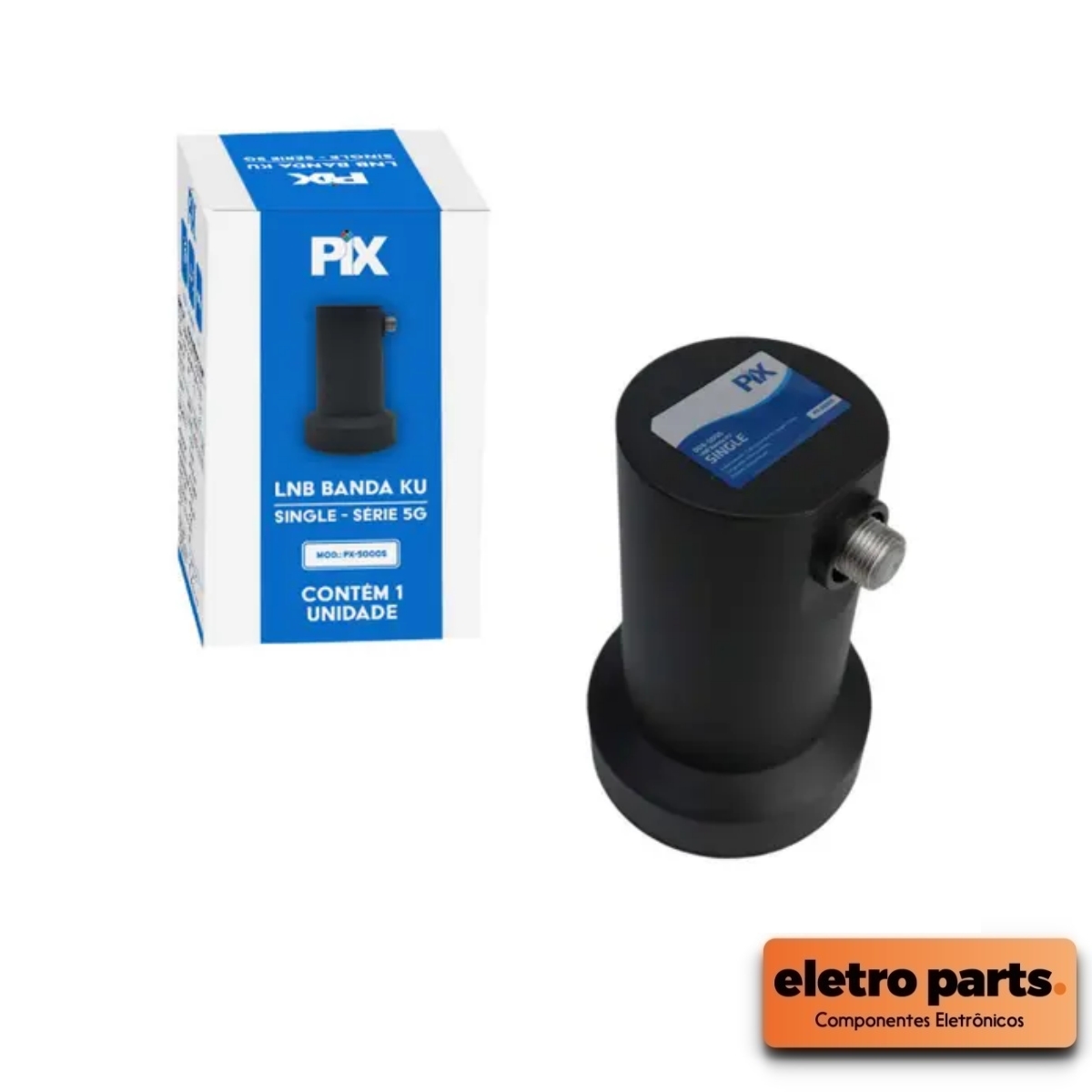 LNB BANDA KU 5G - Single - Com Filtro 5G - Pix