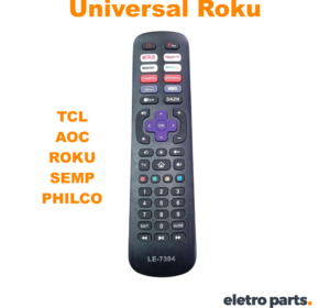 Controle Remoto Para TVs Com Sistema Roku - LE-7394