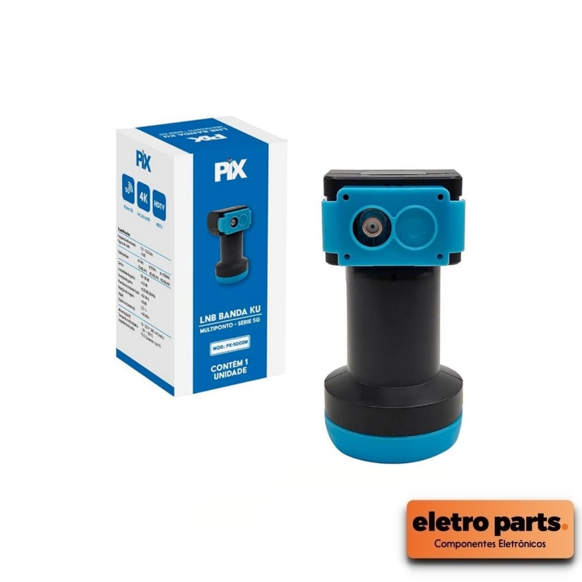 LNB Banda KU 5G - Multiponto - Com Filtro 5G – PIX