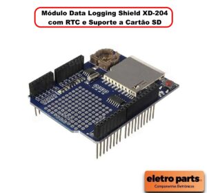 Módulo Data Logging Shield XD-204 - com RTC e Suporte a Cartão SD