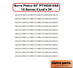 Barra De LED Philco 65" PTV65A16SA - 12 Barras 6 Led's 3V