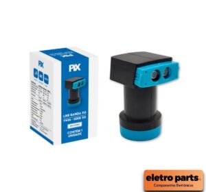 LNB Banda KU Duplo - TWIN - Com Filtro 5G - Pix