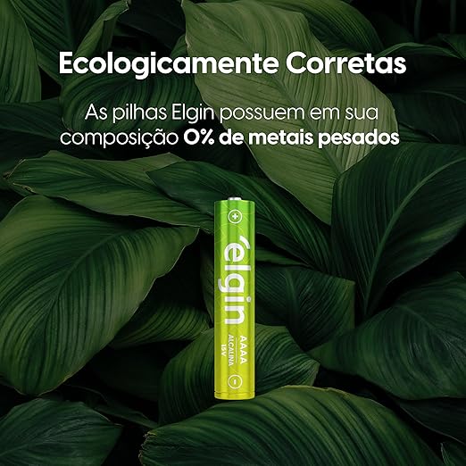 Pilha Alcalina AAAA Elgin 1.5V – Cartela com 2 Unidades - Imagem 3