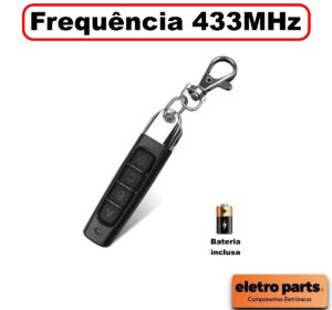 Controle Para Portão / Alarme Mini - Copiador 433Mhz - 4 Canais - Clonagem por Proximidade