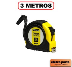 Trena Métrica 3 Metros com Trava – KOKAY