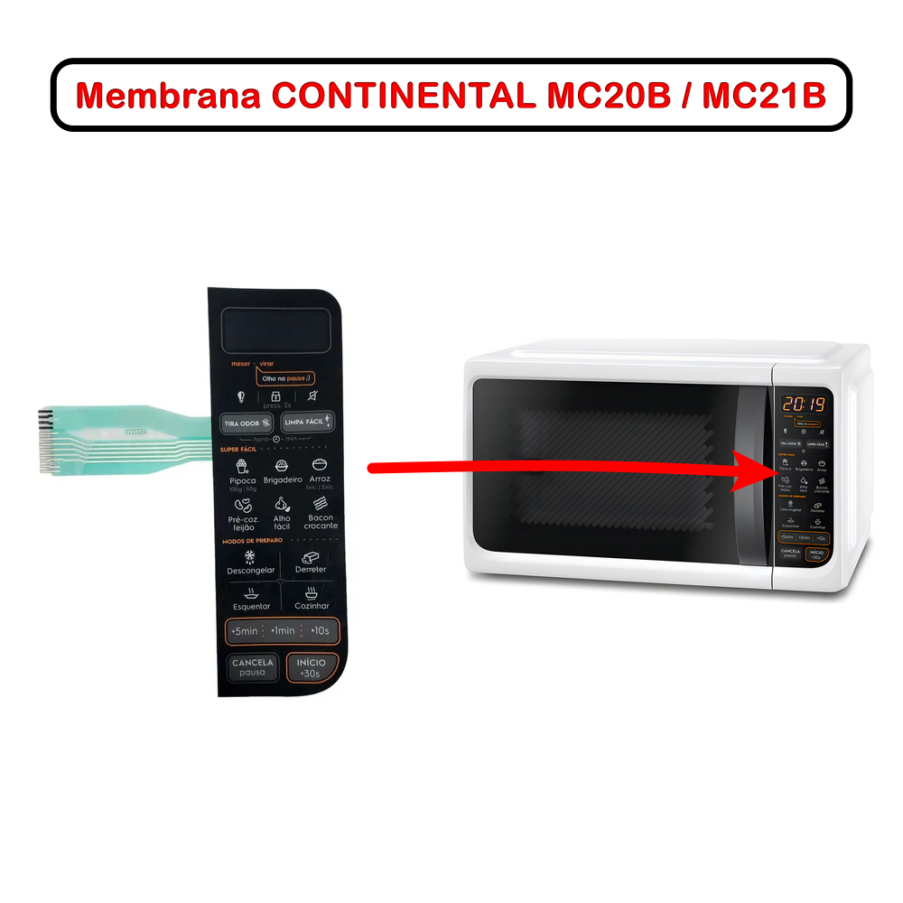 Membrana Para Microondas Continental MC20B / MC21B - Imagem 2