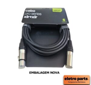 Cabo XLR Macho x XLR Fêmea c/ 5 Metros - MXT Pro Series