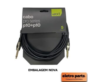 Cabo P10 x P10 c/ 5 Metros - MXT Pro Series
