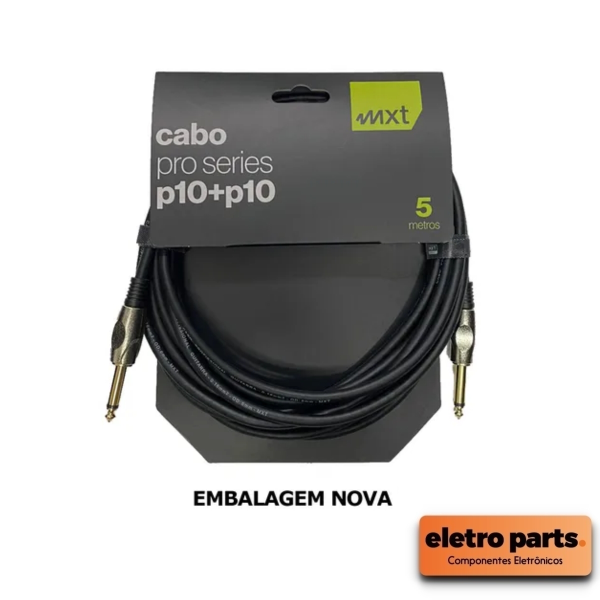 Cabo P10 x P10 c/ 5 Metros - MXT Pro Series