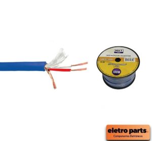 Fio para Microfone Estéreo Balanceado MXT – 2x0,20mm – o.d 6mm – Azul