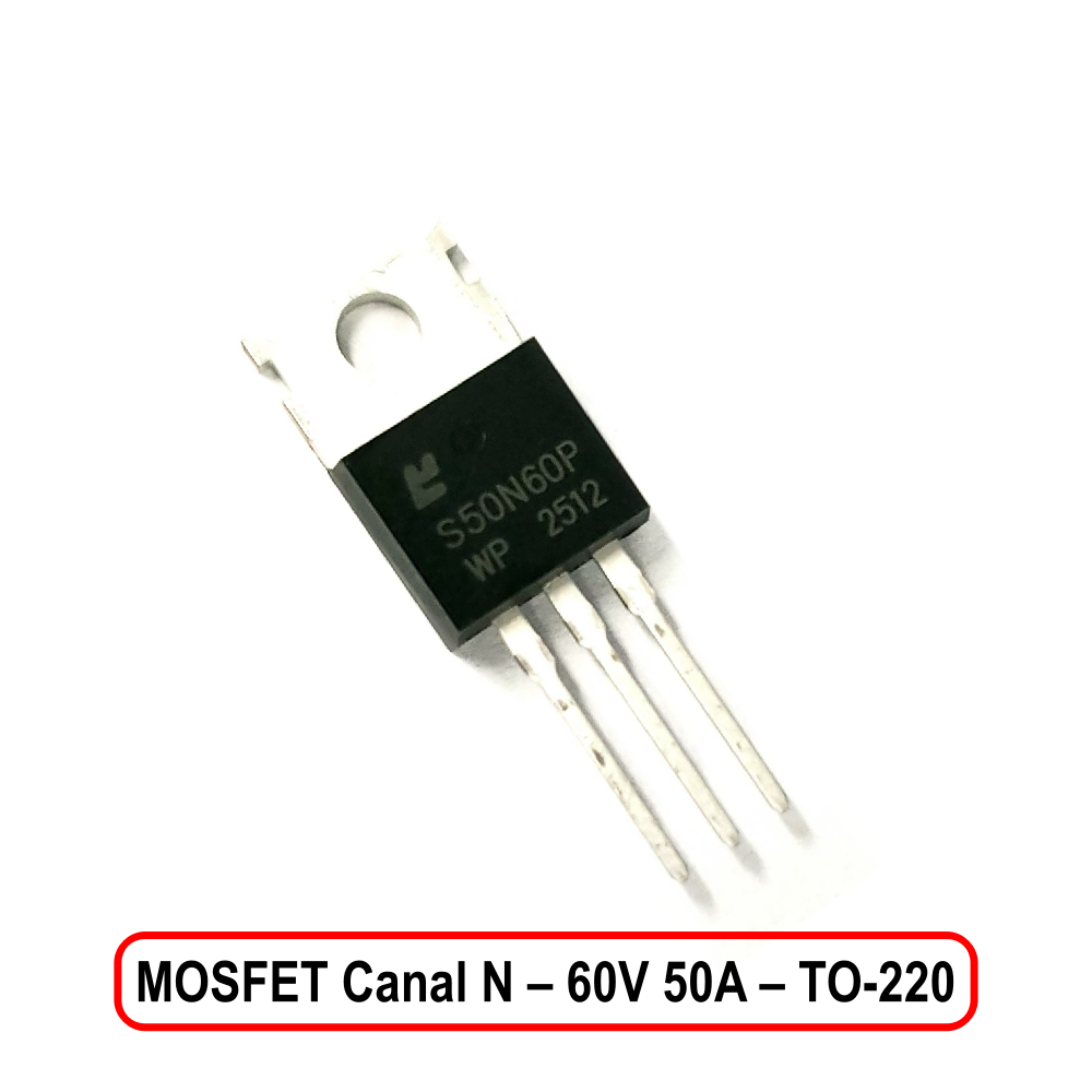 Transistor P50N60 / 50N60 – MOSFET Canal N – 60V 50A – TO-220 - Imagem 2