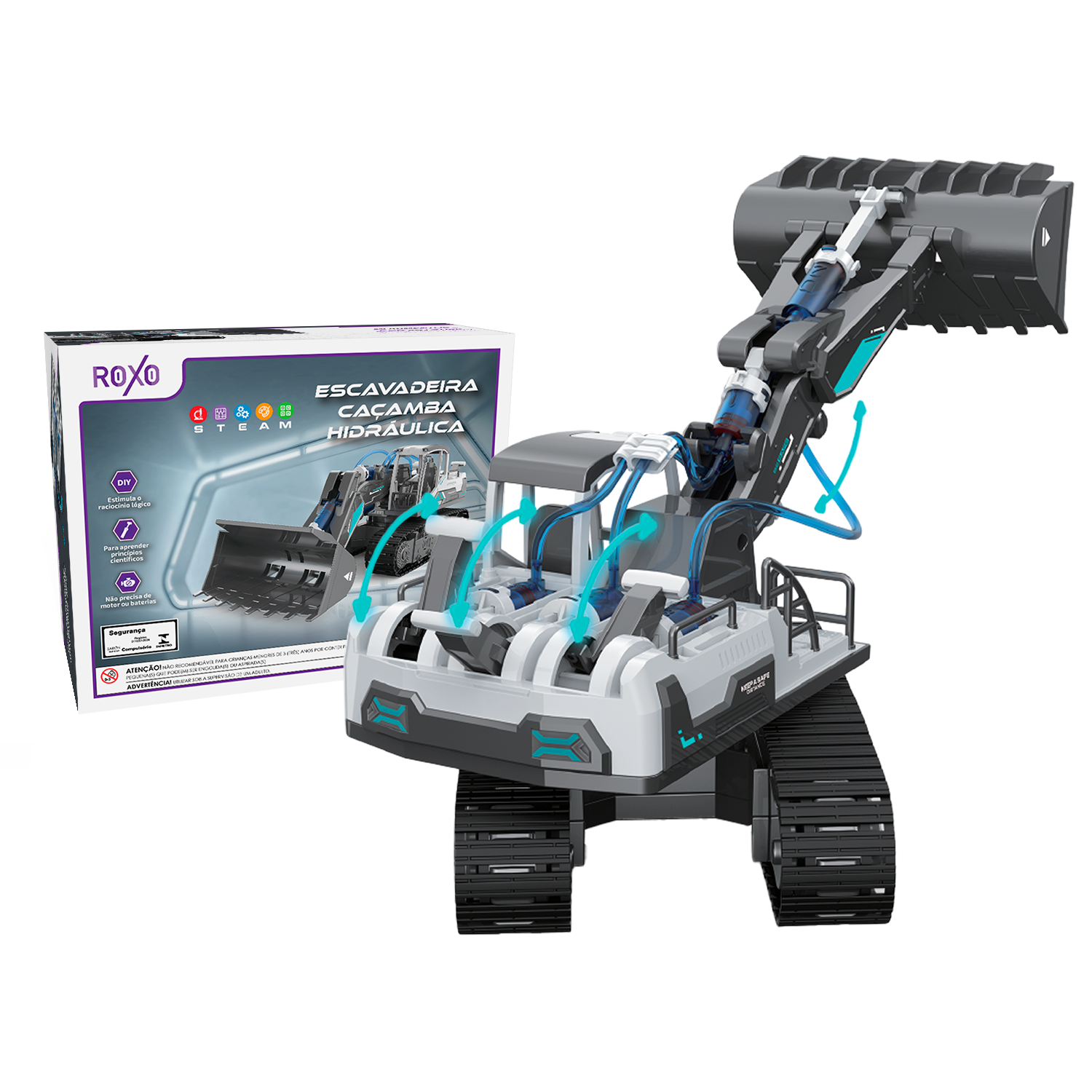 Escavadeira Caçamba Hidráulica – Kit Educativo com 127 Peças - Imagem 5