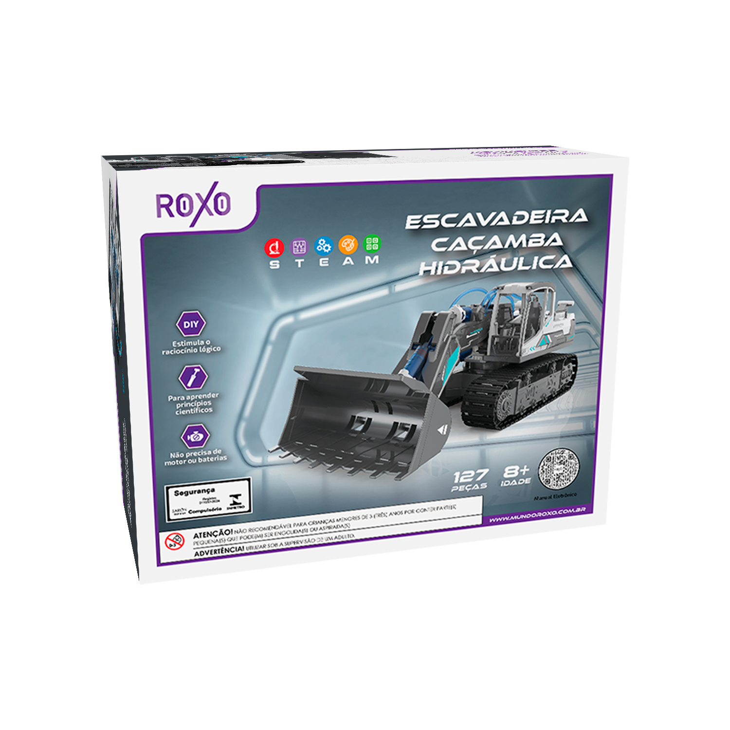 Escavadeira Caçamba Hidráulica – Kit Educativo com 127 Peças - Imagem 6