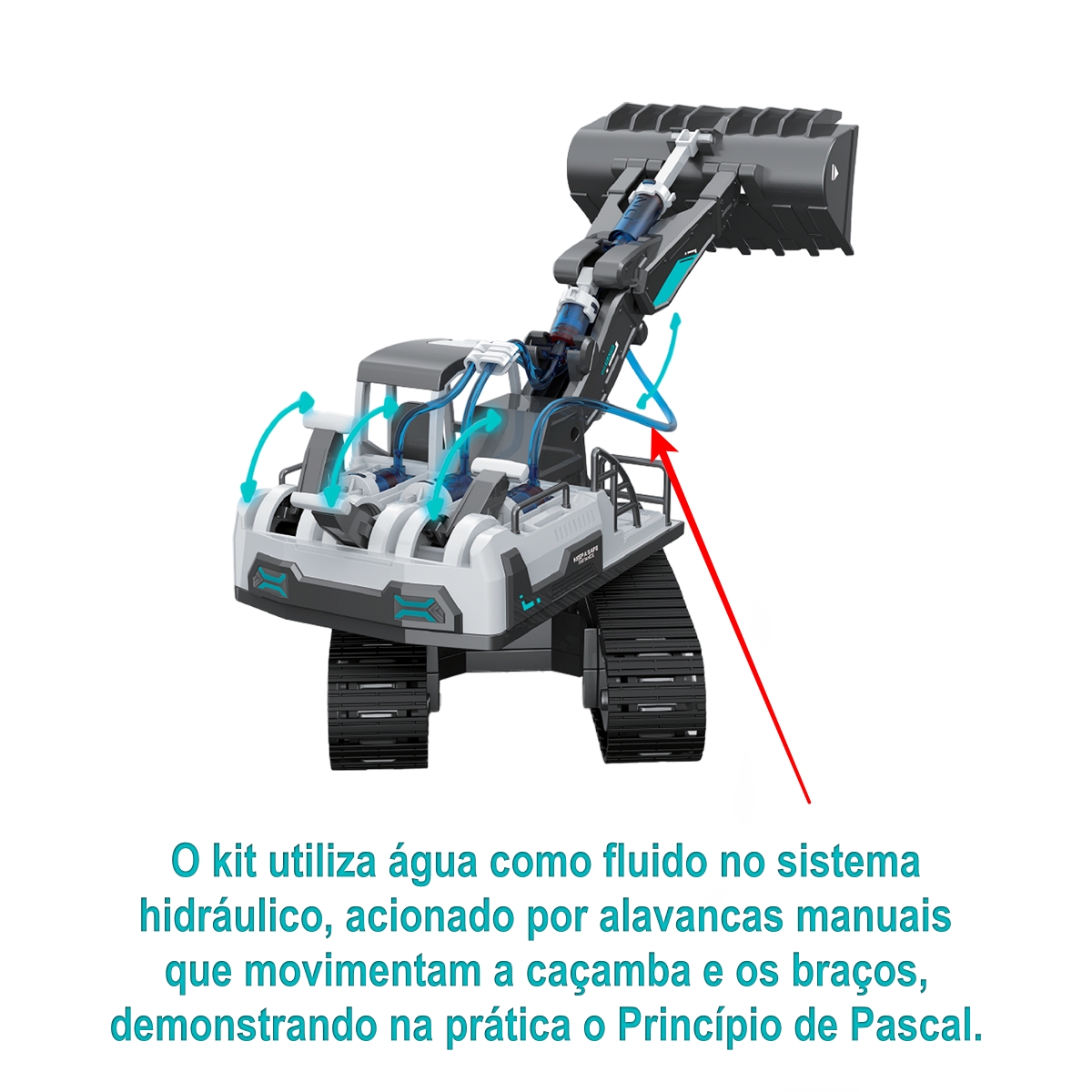 Escavadeira Caçamba Hidráulica – Kit Educativo com 127 Peças - Imagem 4