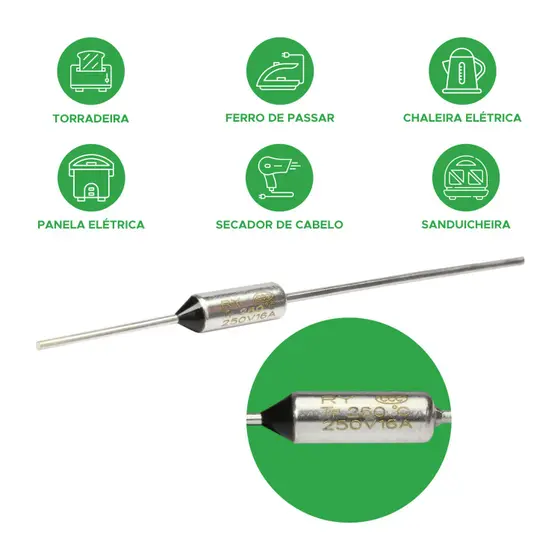 Fusível Térmico 16A - 260º - Imagem 3