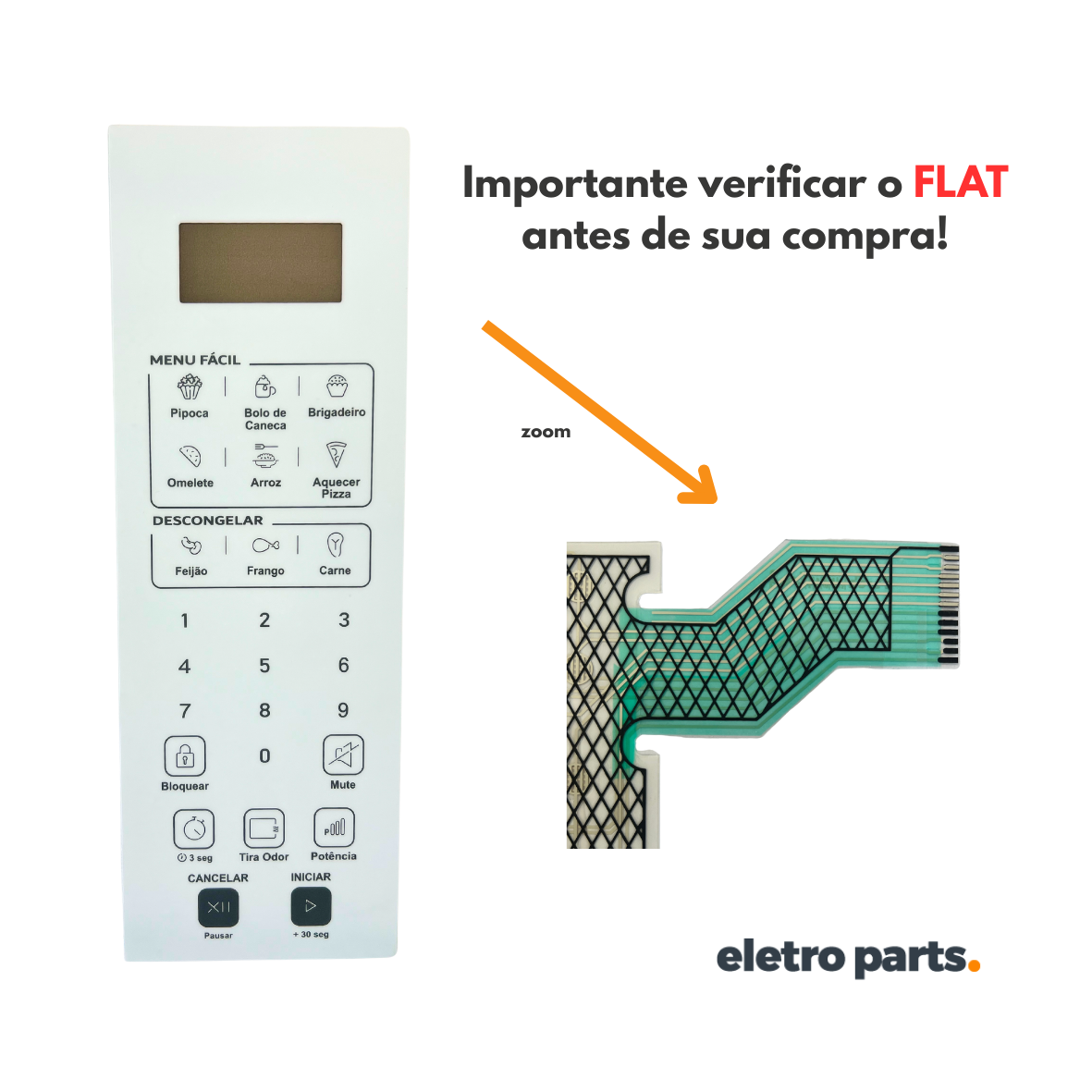 Membrana Consul CMS-46AB Branca - Flat Curvo - Imagem 3