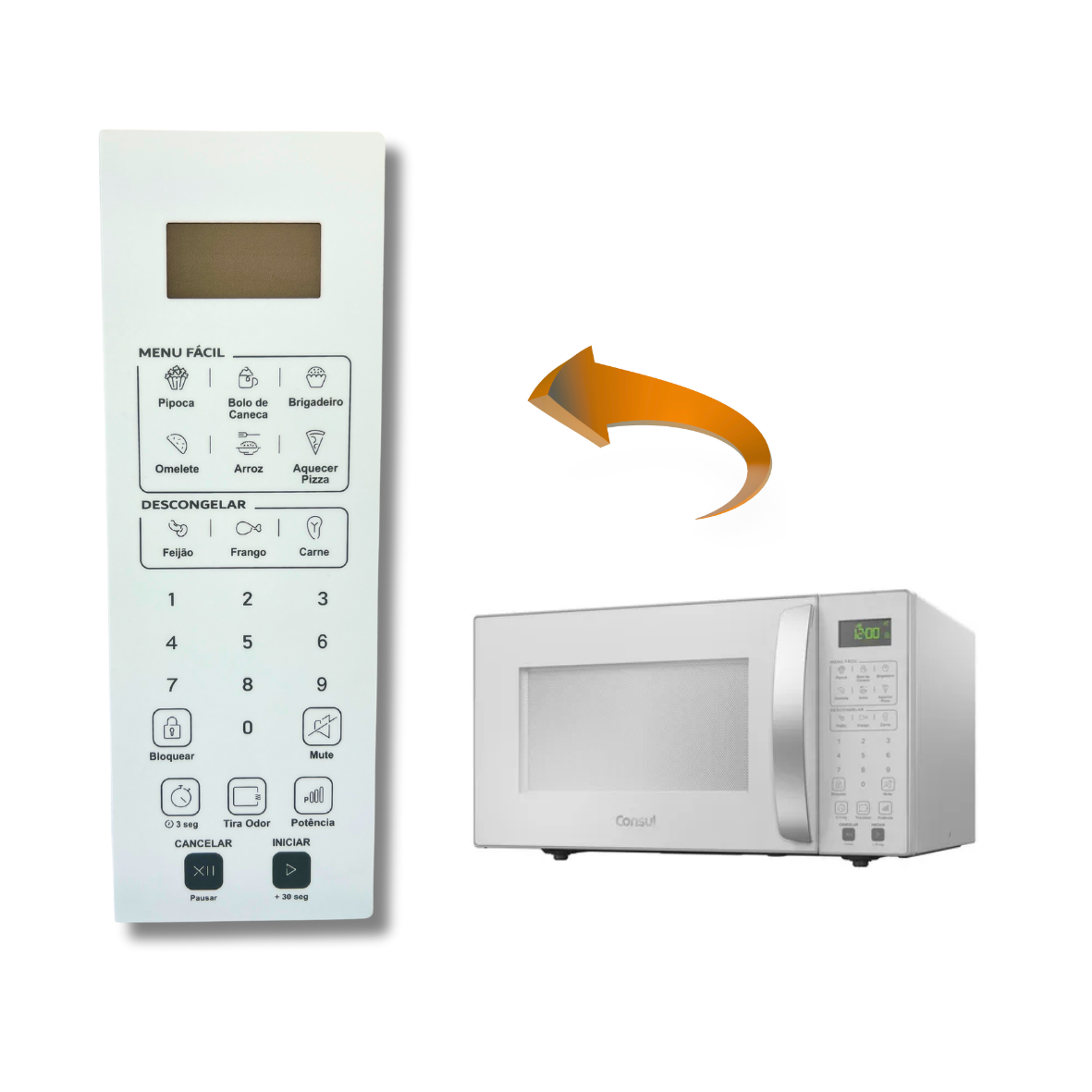 Membrana Consul CMS-46AB Branca - Flat Curvo - Imagem 4