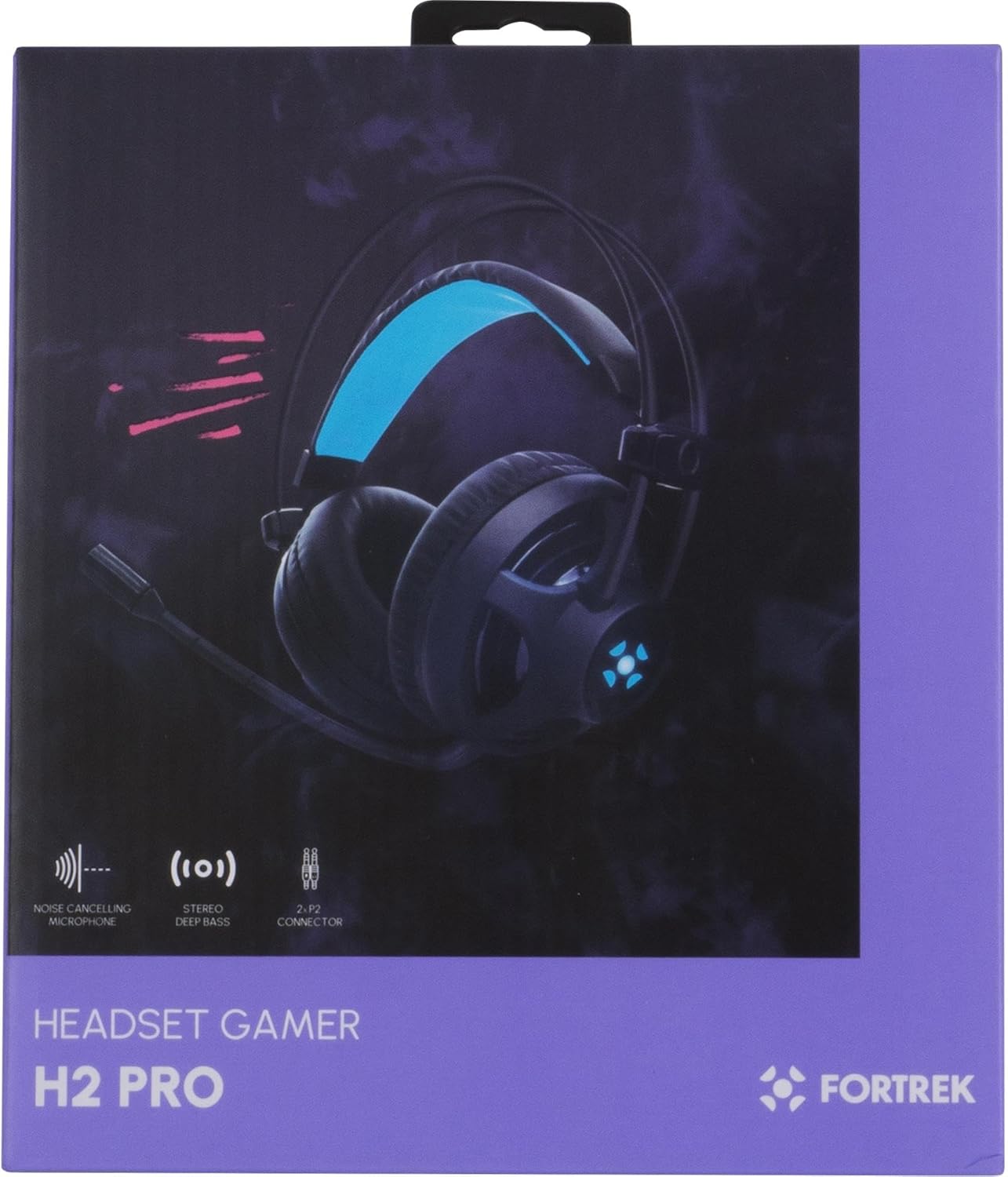 Headset Gamer Pro H2 – P3 / Áudio Imersivo com LED Azul - Imagem 3