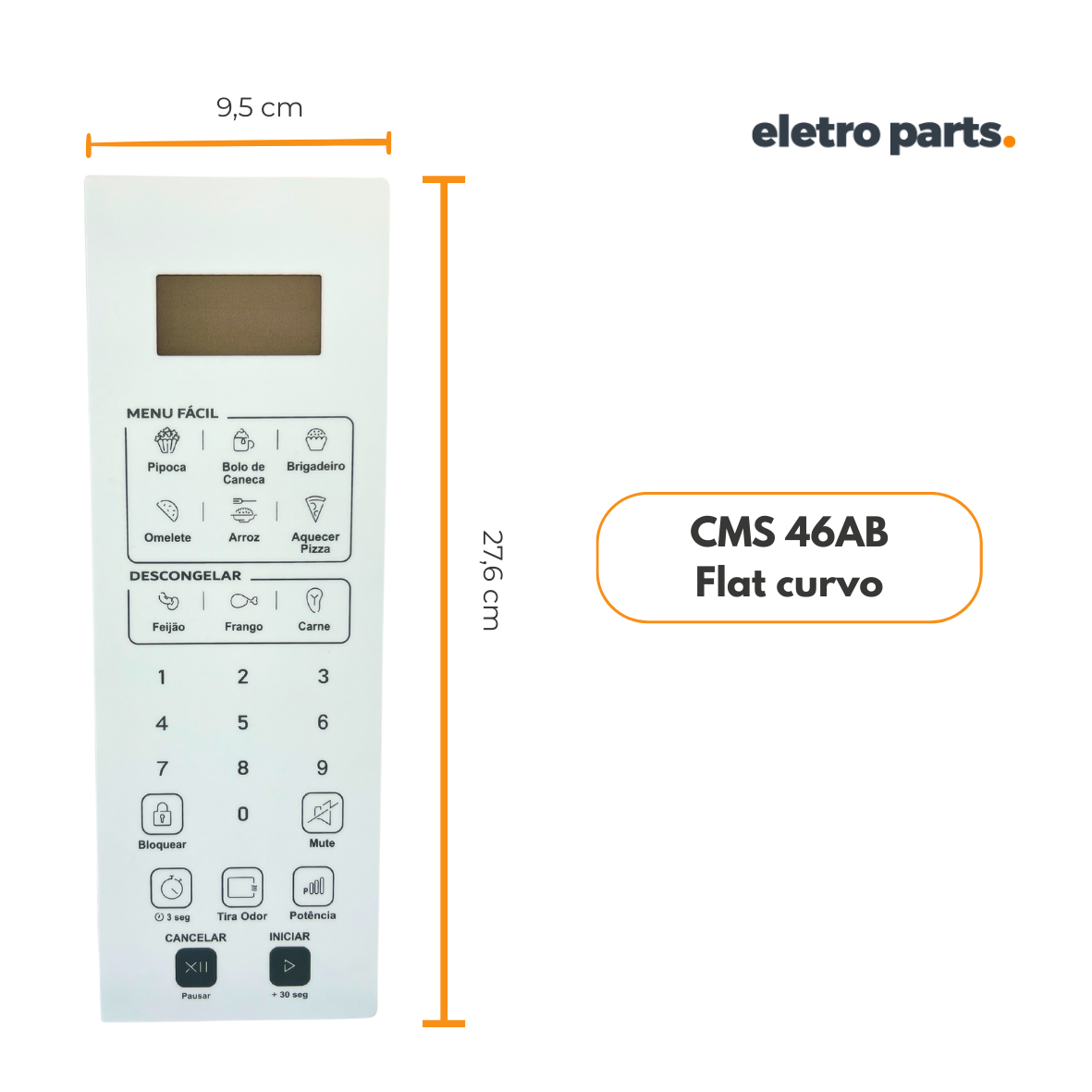 Membrana Consul CMS-46AB Branca - Flat Curvo - Imagem 5