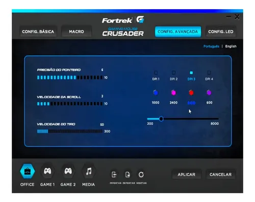 Mouse Gamer Crusader 12800 Dpi - Fortrek - Imagem 6