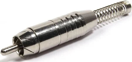 Plug RCA com Mola Tipo Santo Angelo – Níquel