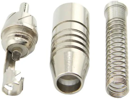 Plug RCA com Mola Tipo Santo Angelo – Níquel - Imagem 2