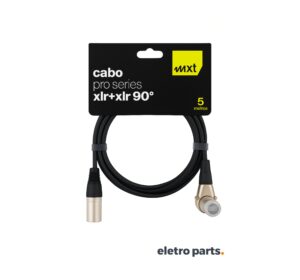 Cabo XLR Macho x XLR Fêmea 90º c/ 5 Metros - MXT Pro Series