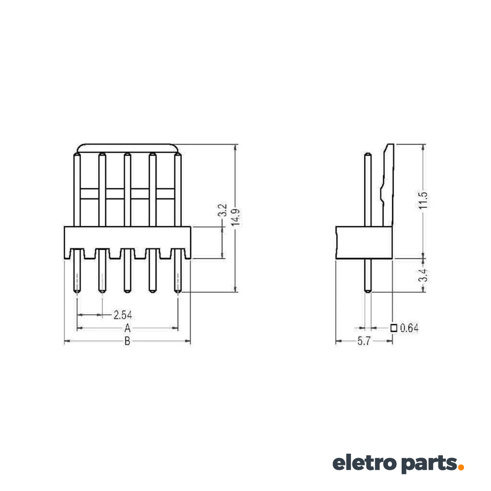 Conector KK 3 Vias - Macho + Fêmea + Terminal - Kit Completo - Imagem 2