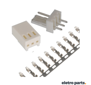 Conector KK 3 Vias - Macho + Fêmea + Terminal - Kit Completo