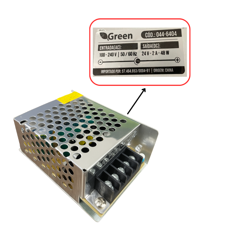 Fonte 24V x 2A - 48W - Tipo Colmeia - Bivolt - Imagem 3