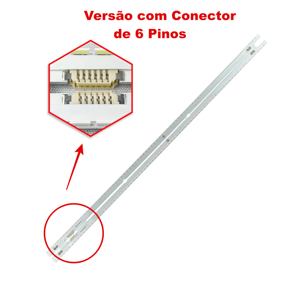 Barra de Led Samsung 55" UN55ES6100 55ES7000 55ES8000 - 6 Pinos - Imagem 2