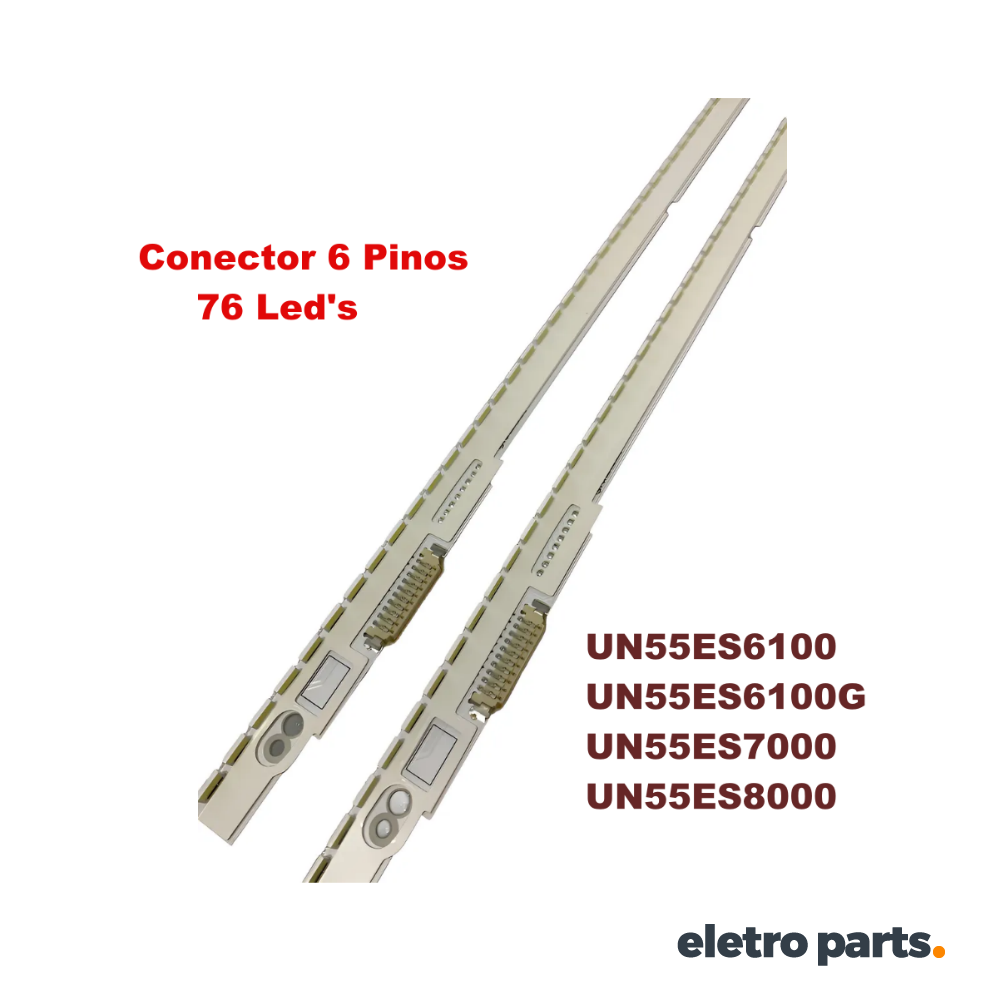 Barra de Led Samsung 55" UN55ES6100 55ES7000 55ES8000 - 6 Pinos